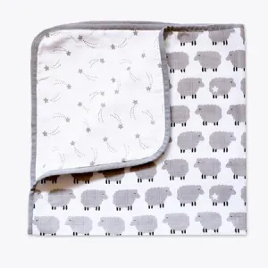 Masilo Organic Muslin Snuggle Blanket - Counting Sheep