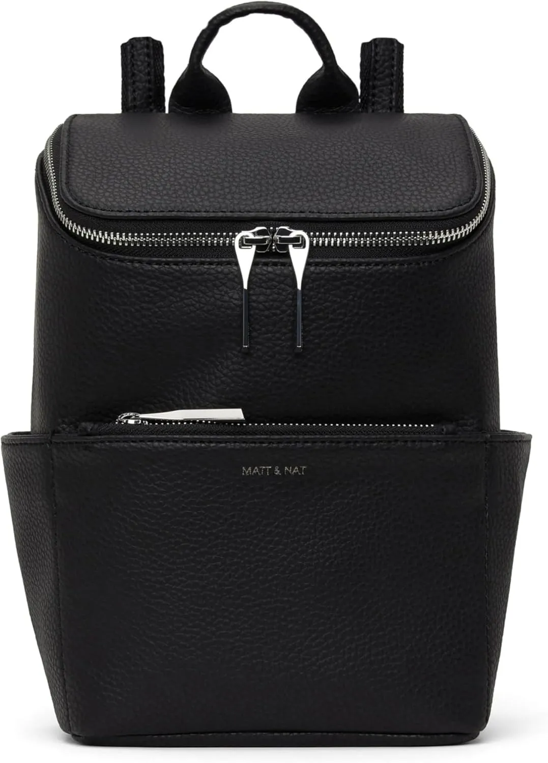Matt & Nat Vegan Handbags, Brave Small Backpack, Black (Black) - Designer Purses & Bags, Men & Women, Cruelty-Free, Recycled