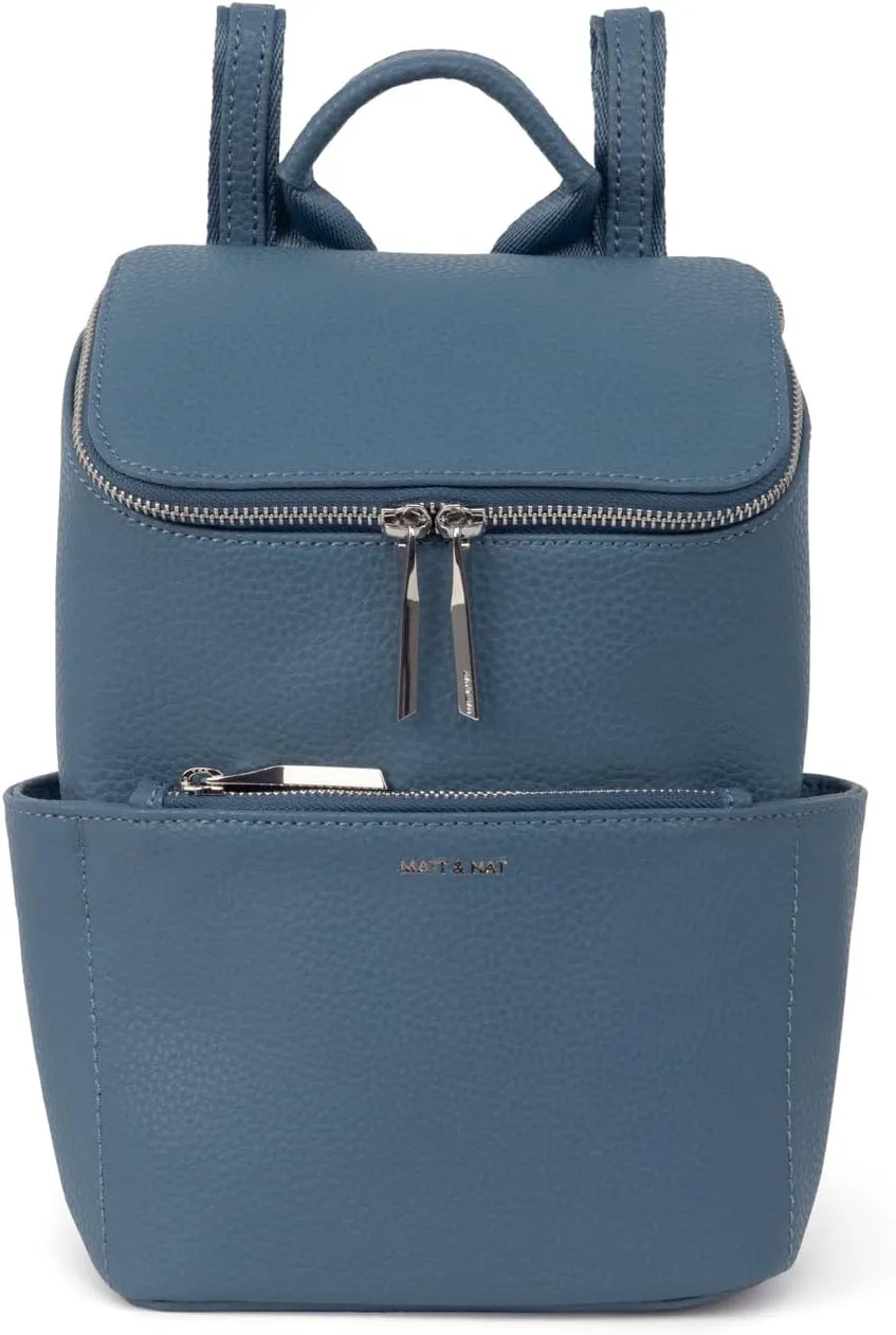 Matt & Nat Vegan Handbags, Brave Small Backpack, Galaxy (Blue) - Designer Purses & Bags, Men & Women, Cruelty-Free, Recycled