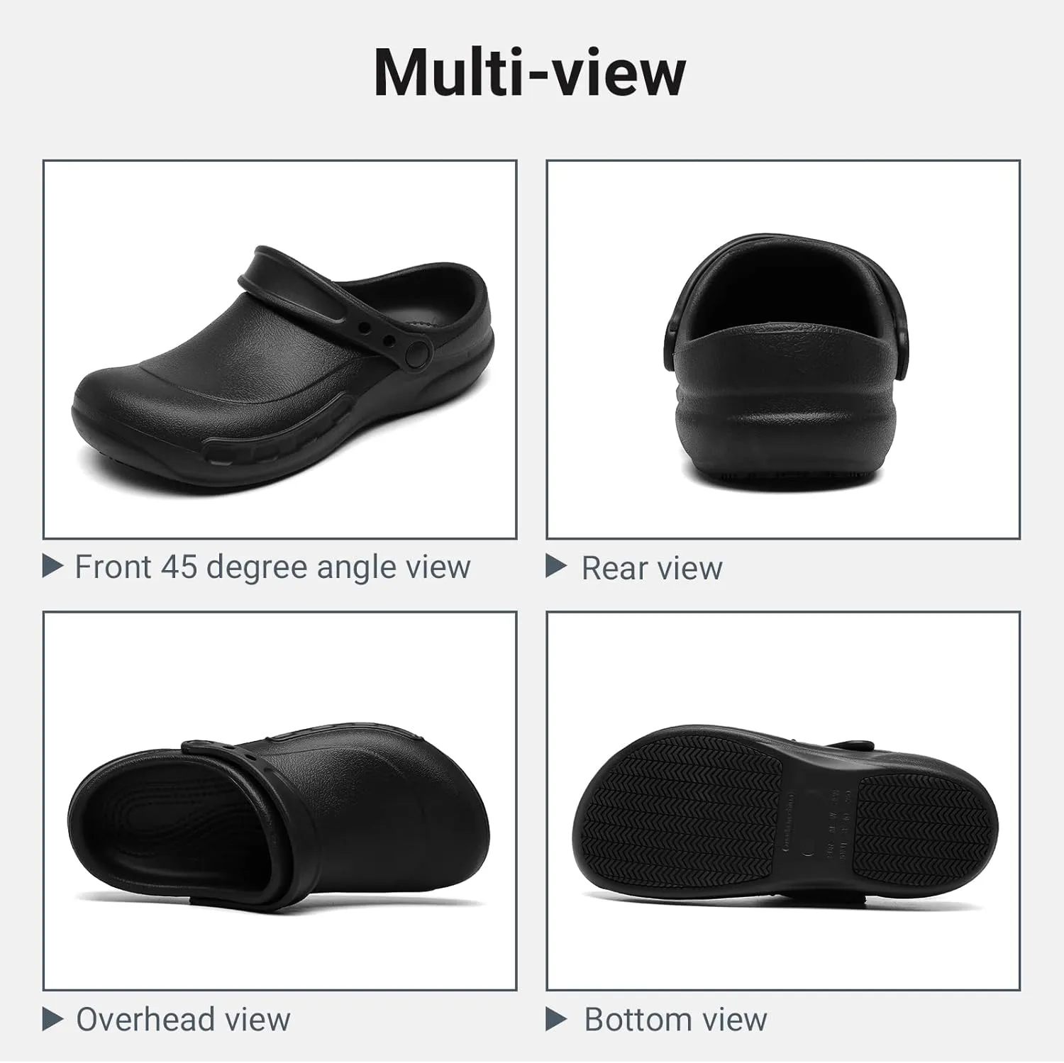 Men Non Slip Chef Shoes, Waterproof Nursing Work Clog for Kitchen, Zapatos para Trabajar En Restaurante De Hombre