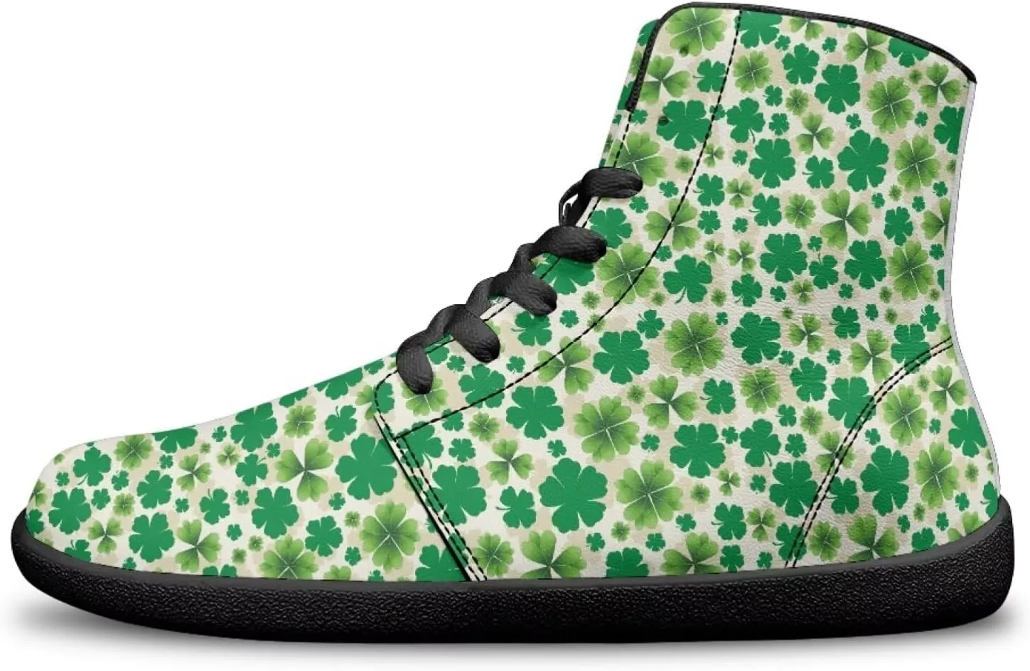 Mens Barefoot Shoes High Top Wide Toe Footwear with Zero Drop Sole Anti Slip Lace Up Ankle Boots for Walking