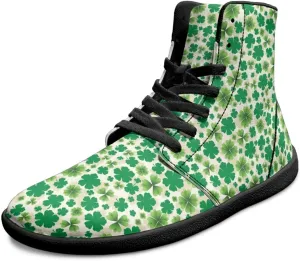 Mens Barefoot Shoes High Top Wide Toe Footwear with Zero Drop Sole Anti Slip Lace Up Ankle Boots for Walking