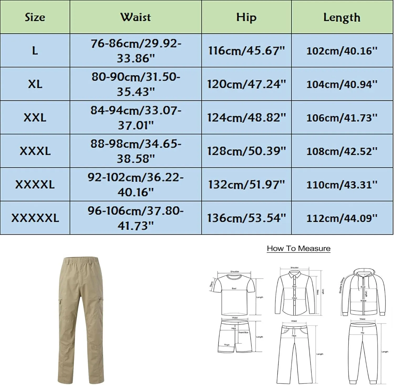 Mens Lightweight Cargo Pants Elastic Waist Straight Leg Slim Fit Chino Trousers for Men Trendy Solid Work Khaki Pant