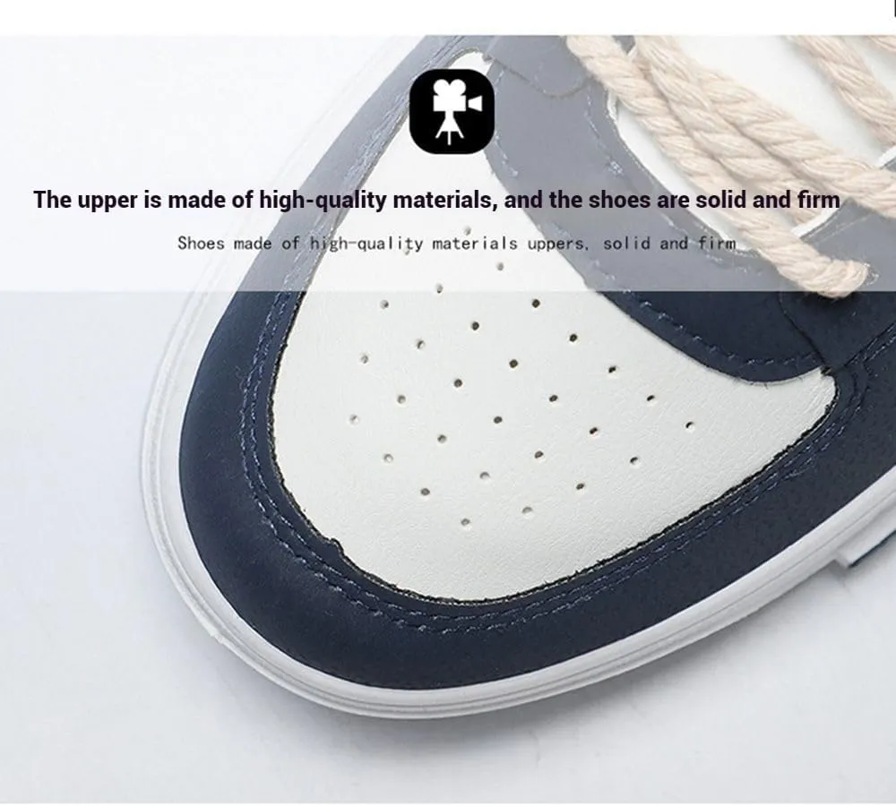 Men's Retro Color Block Skate Tennis Lightweight Soft Walking Shoes Breathable Trend Sneakers Casual Shoes