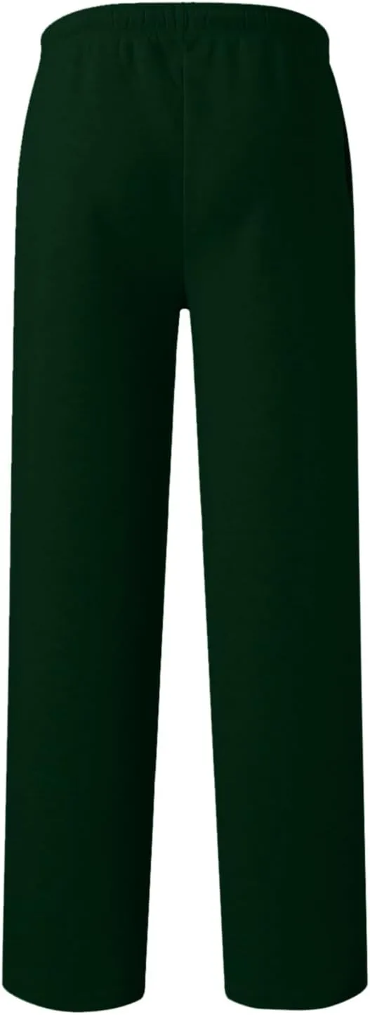 Men's Solid Color Jogger Pants Trendy Casual Straight Wide Leg Trousers Fall Winter Workout Running Sweatpants