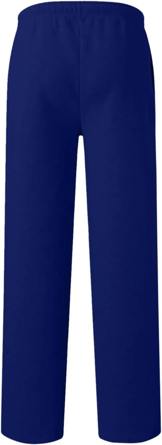 Men's Solid Color Jogger Pants Trendy Casual Straight Wide Leg Trousers Fall Winter Workout Running Sweatpants