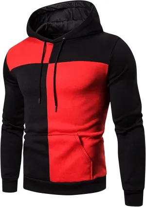 Mens Sweatshirt Cool Trendy Long Sleeve Lightweight Drawstring Sweatshirt Athletic Sports Fashion Pullover