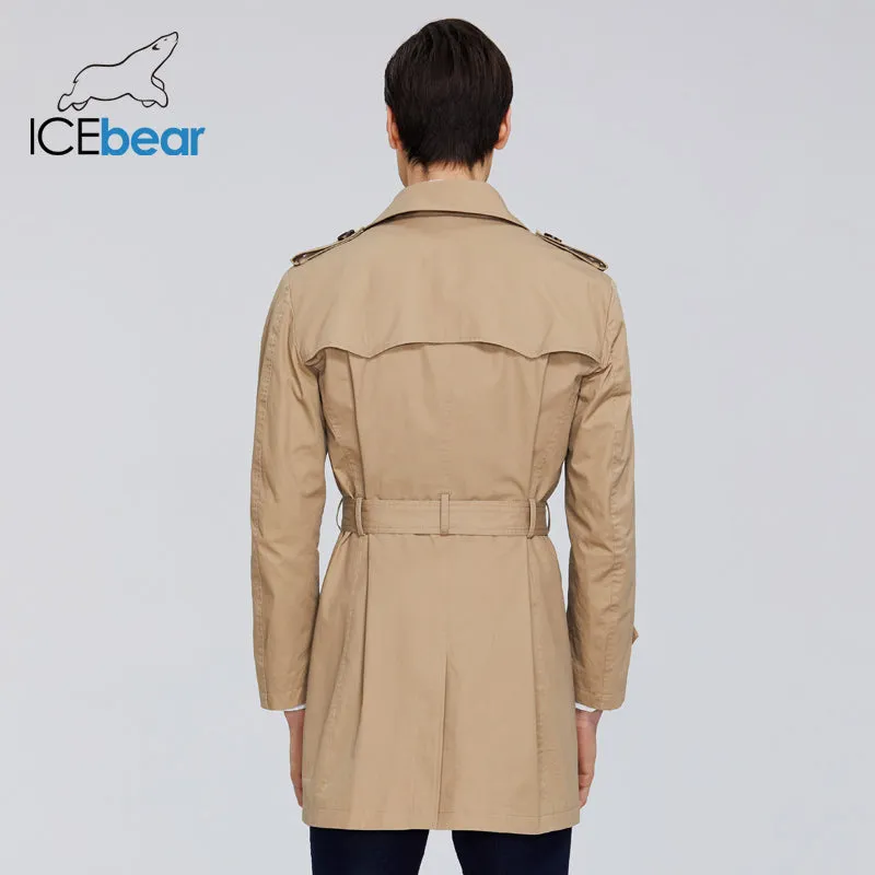 Men's Trench Coat High-Quality Men's Long Lapel Windbreakers Men's Clothing