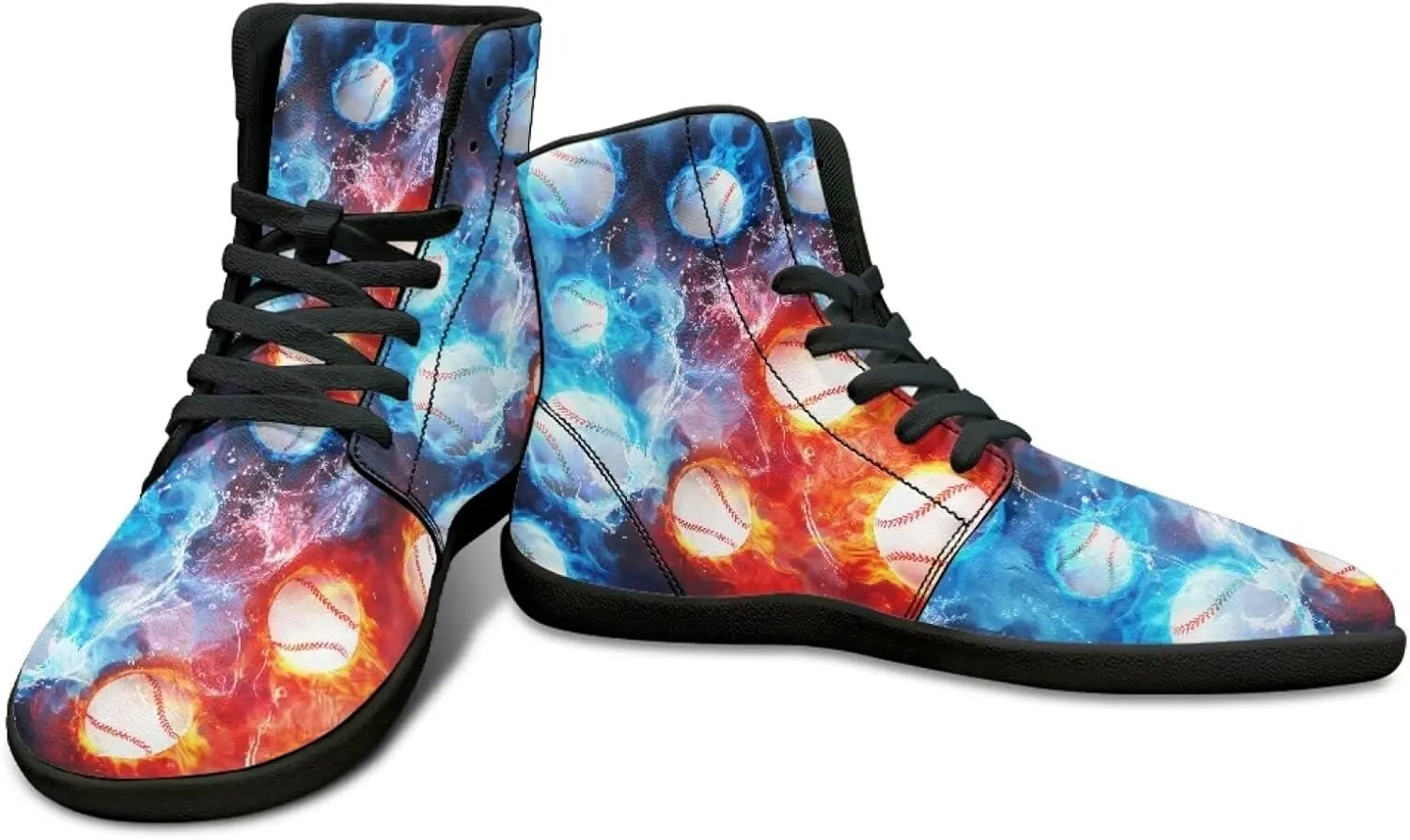 Mens Wide Toe Box Shoes High Top Lace Up Barefoot Sneakers Zero Drop Breathable Hiking Running Footwear