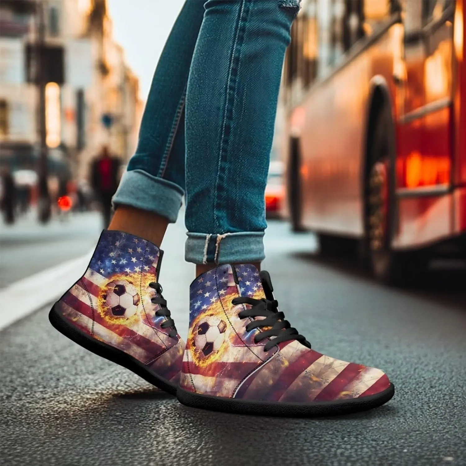Mens Wide Toe Box Shoes High Top Lace Up Barefoot Sneakers Zero Drop Breathable Hiking Running Footwear