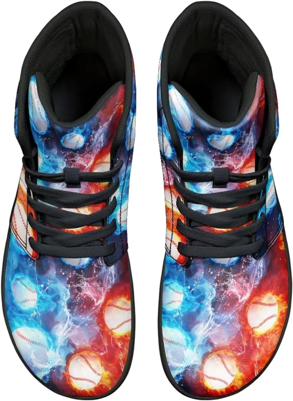 Mens Wide Toe Box Shoes High Top Lace Up Barefoot Sneakers Zero Drop Breathable Hiking Running Footwear