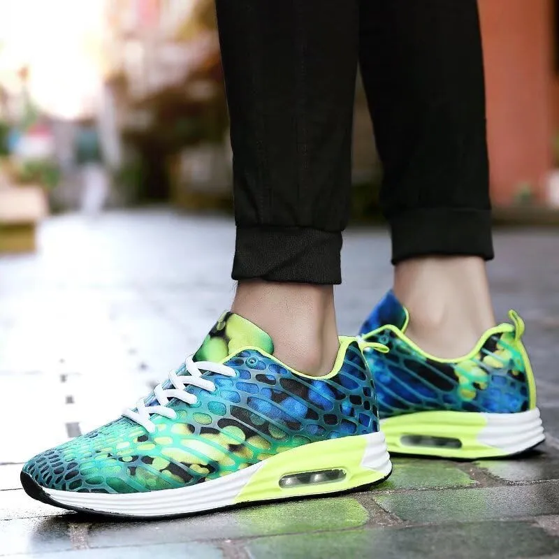 Men's Women's Mixed Color Fashion Air Sole Walking Sneakers for Sport