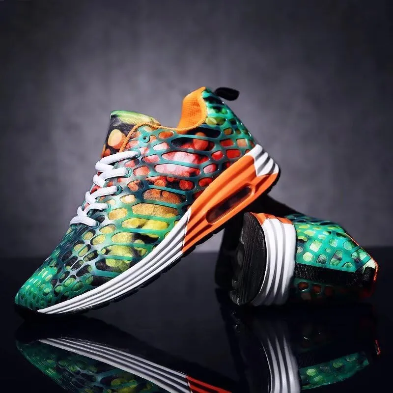 Men's Women's Mixed Color Fashion Air Sole Walking Sneakers for Sport