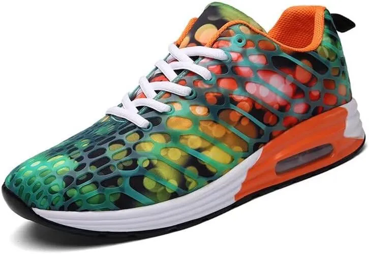 Men's Women's Mixed Color Fashion Air Sole Walking Sneakers for Sport