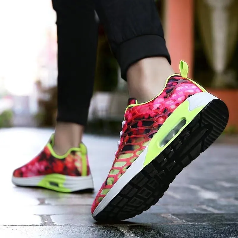 Men's Women's Mixed Color Fashion Air Sole Walking Sneakers for Sport