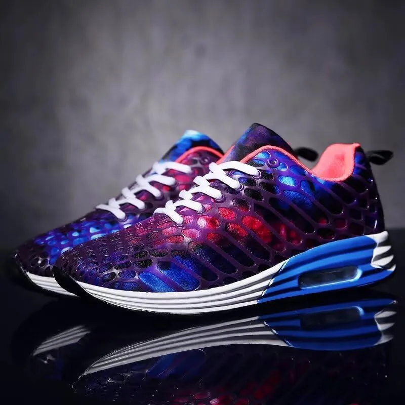 Men's Women's Mixed Color Fashion Air Sole Walking Sneakers for Sport