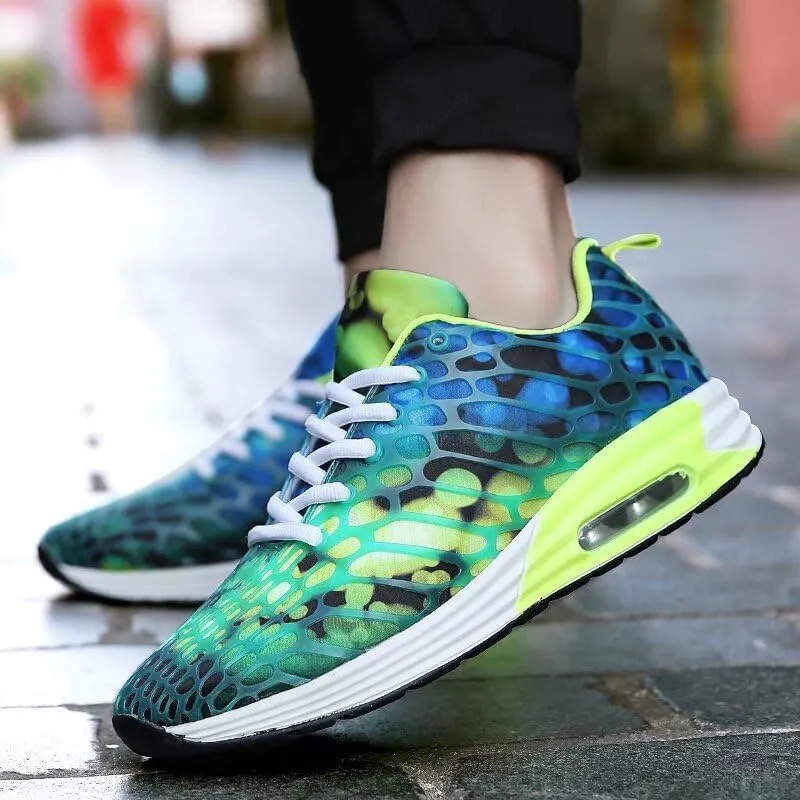 Men's Women's Mixed Color Fashion Air Sole Walking Sneakers for Sport