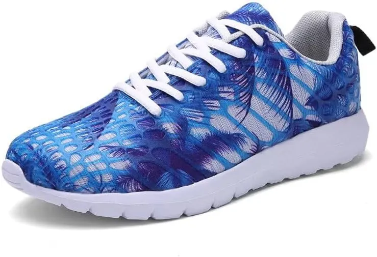 Mens Womens Mixed Color Fashion Lightweight Walking Sneakers for Sport