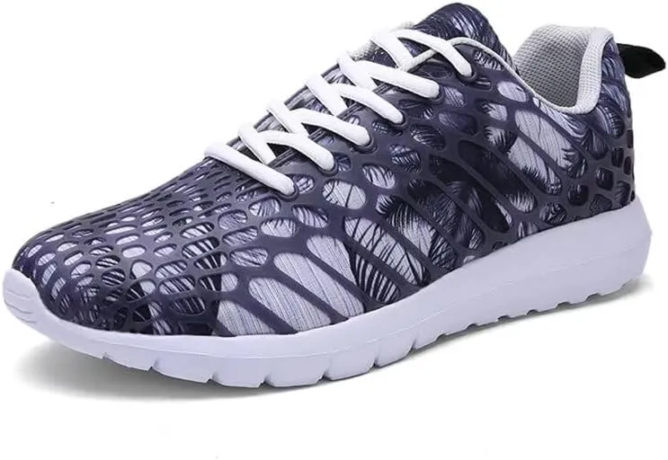 Mens Womens Mixed Color Fashion Lightweight Walking Sneakers for Sport