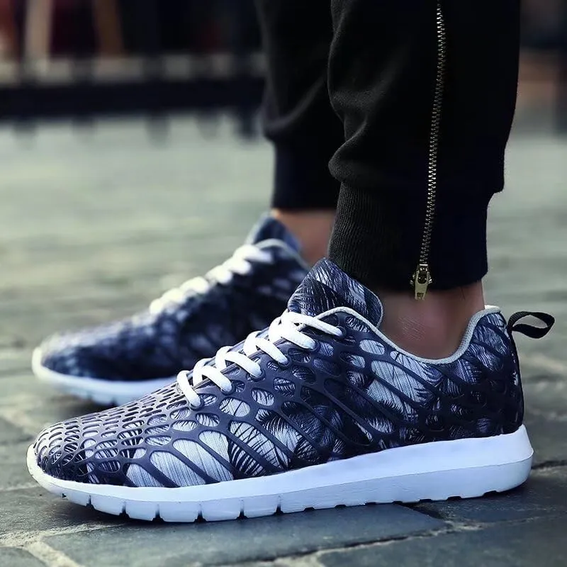 Mens Womens Mixed Color Fashion Lightweight Walking Sneakers for Sport