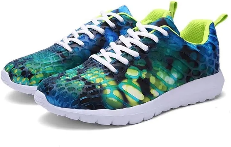 Mens Womens Mixed Color Fashion Lightweight Walking Sneakers for Sport