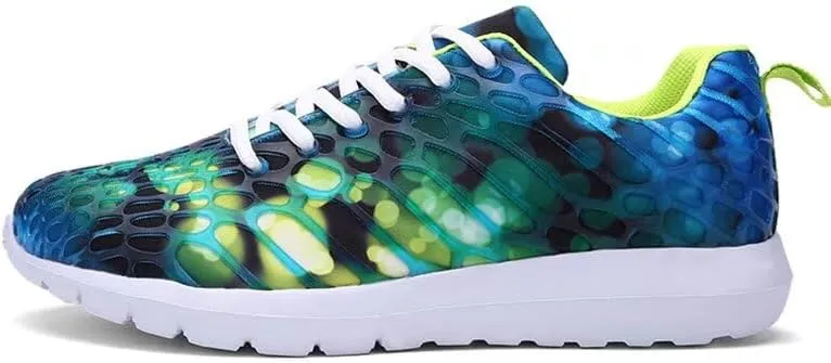 Mens Womens Mixed Color Fashion Lightweight Walking Sneakers for Sport
