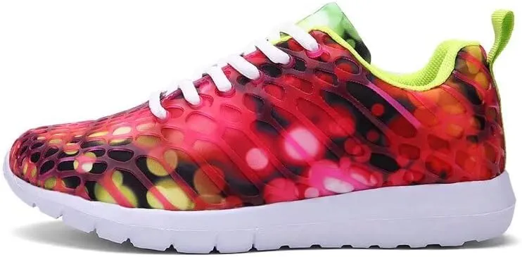 Mens Womens Mixed Color Fashion Lightweight Walking Sneakers for Sport