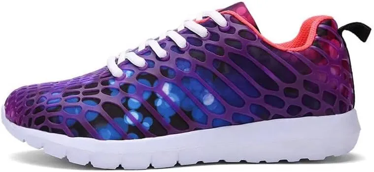 Mens Womens Mixed Color Fashion Lightweight Walking Sneakers for Sport
