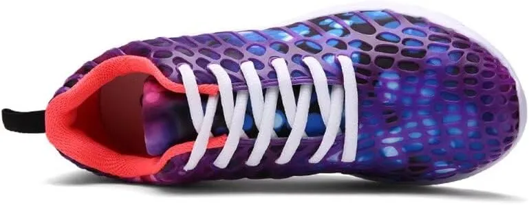 Mens Womens Mixed Color Fashion Lightweight Walking Sneakers for Sport