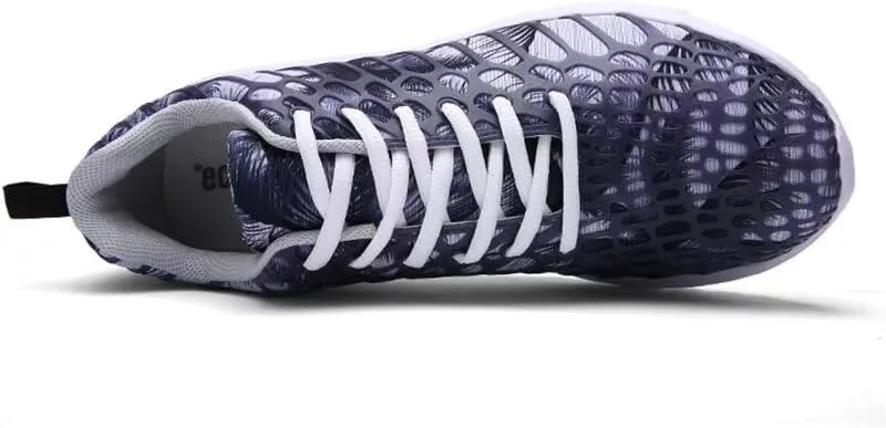Mens Womens Mixed Color Fashion Lightweight Walking Sneakers for Sport