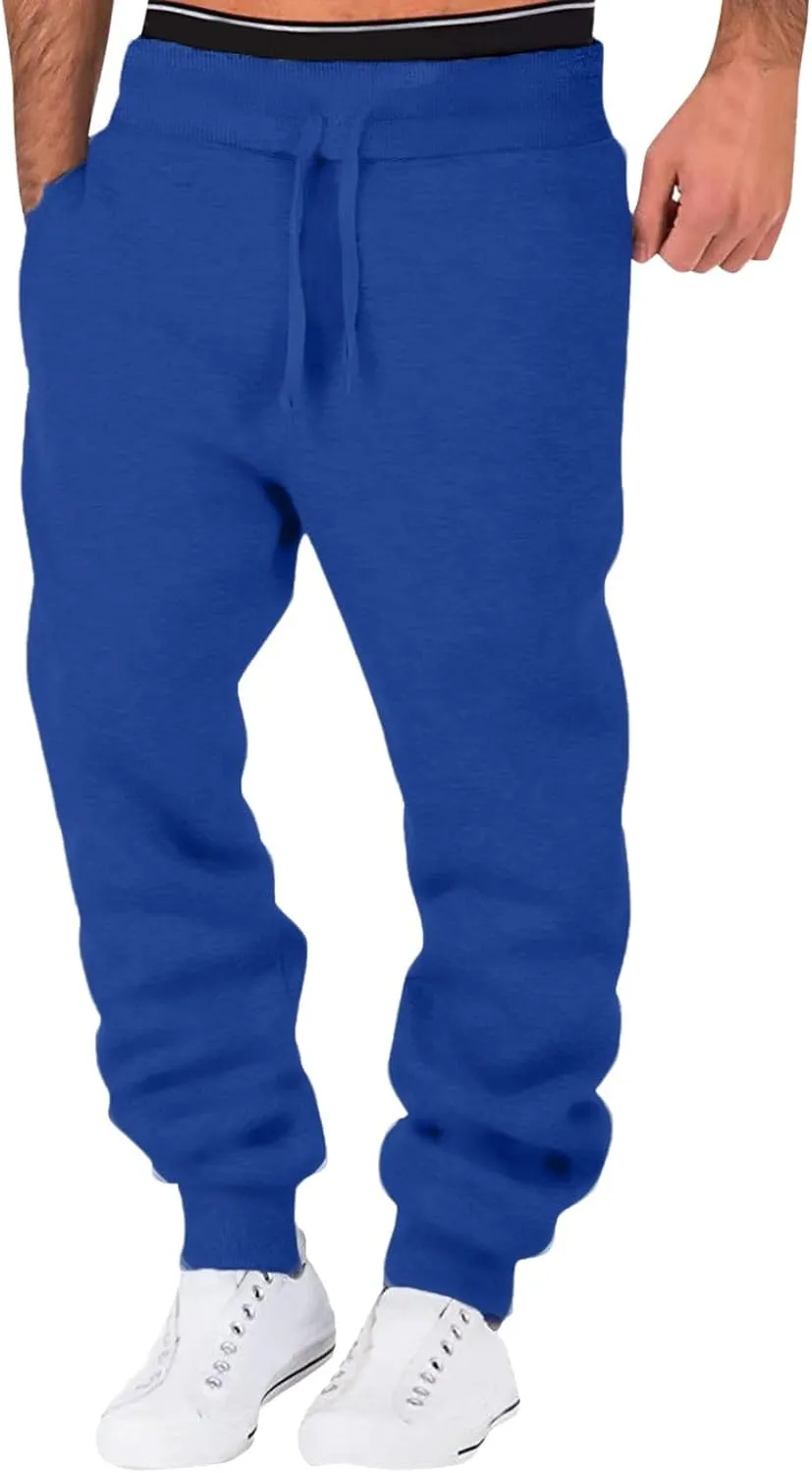 Mens Workout Cargo Sweatpants Trousers Mens Sweatpant Men Joggers Pants Mens Trendy Comfortable Drawstring Work Pants