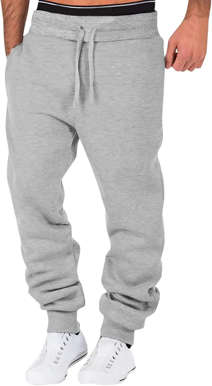 Mens Workout Cargo Sweatpants Trousers Mens Sweatpant Men Joggers Pants Mens Trendy Comfortable Drawstring Work Pants