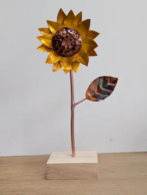 Miniature sunflower home decor sculpture