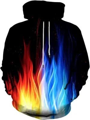 Neemanndy Unisex Colorful Graphic Hoodies 3D Print Cool Sweatshirt Cool Design with Pocket for Men and Women