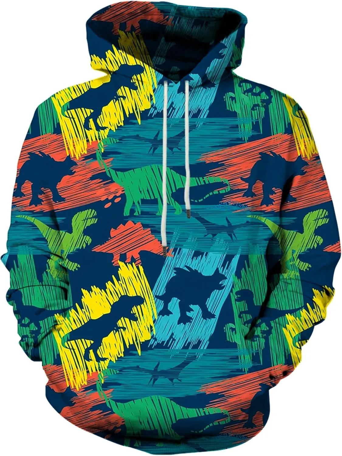 Neemanndy Unisex Colorful Graphic Hoodies 3D Print Cool Sweatshirt Cool Design with Pocket for Men and Women
