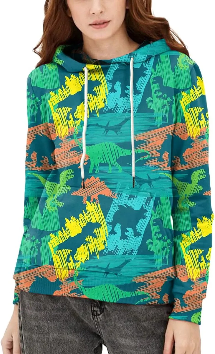 Neemanndy Unisex Colorful Graphic Hoodies 3D Print Cool Sweatshirt Cool Design with Pocket for Men and Women