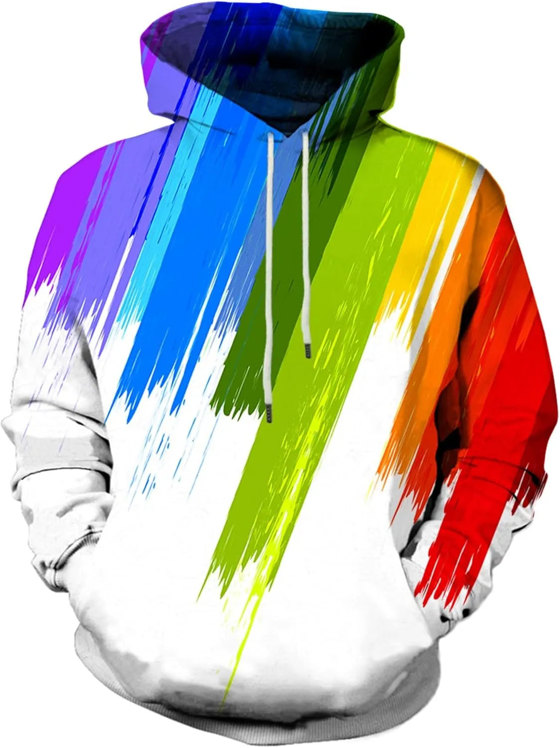 Neemanndy Unisex Colorful Graphic Hoodies 3D Print Cool Sweatshirt Cool Design with Pocket for Men and Women
