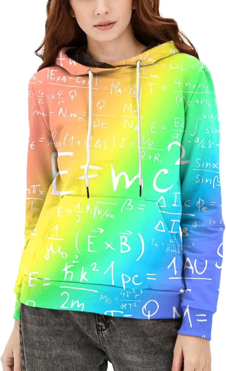 Neemanndy Unisex Colorful Graphic Hoodies 3D Print Cool Sweatshirt Cool Design with Pocket for Men and Women