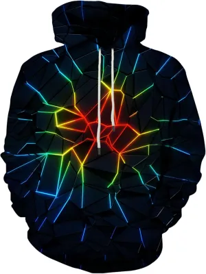 Neemanndy Unisex Colorful Graphic Hoodies 3D Print Cool Sweatshirt Cool Design with Pocket for Men and Women