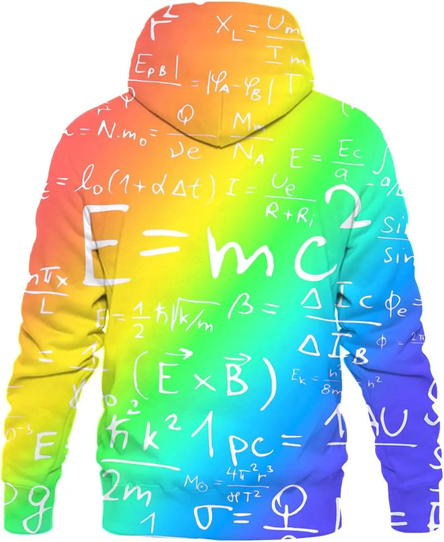 Neemanndy Unisex Colorful Graphic Hoodies 3D Print Cool Sweatshirt Cool Design with Pocket for Men and Women