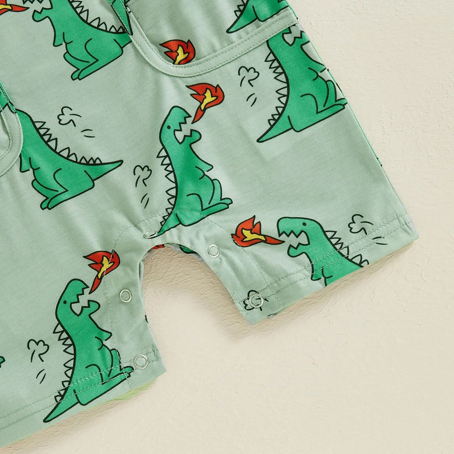 Newborn Baby Boy Summer Romper Cactus/Dinosaur Sleeveless Romper Shorts One Piece Jumpsuit Playsuit Dinosaur Outfit
