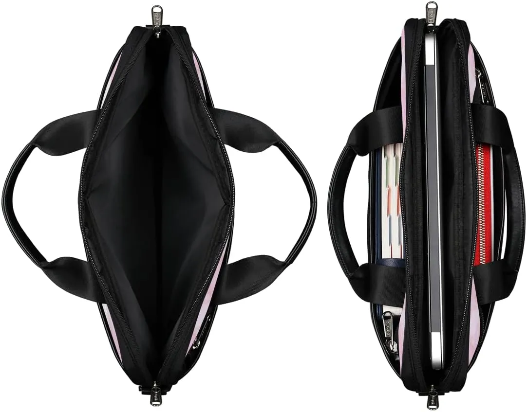 People Shapes Laptop Shoulder Messenger Bag Waterproof Laptop Briefcase Handle Padded Strap