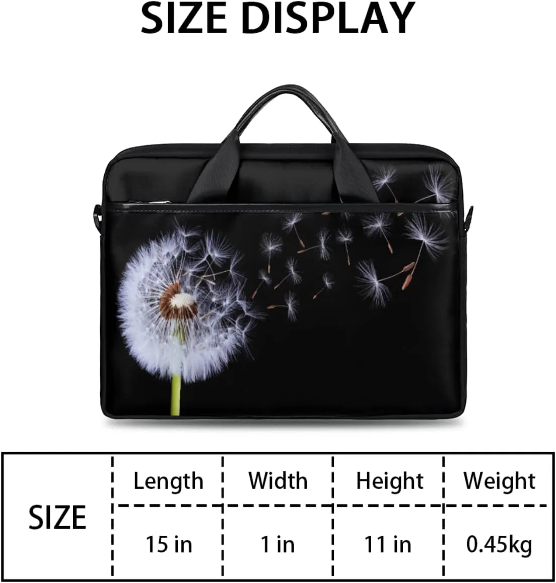People Shapes Laptop Shoulder Messenger Bag Waterproof Laptop Briefcase Handle Padded Strap