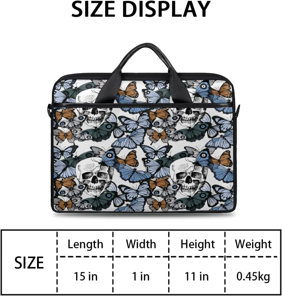 People Shapes Laptop Shoulder Messenger Bag Waterproof Laptop Briefcase Handle Padded Strap
