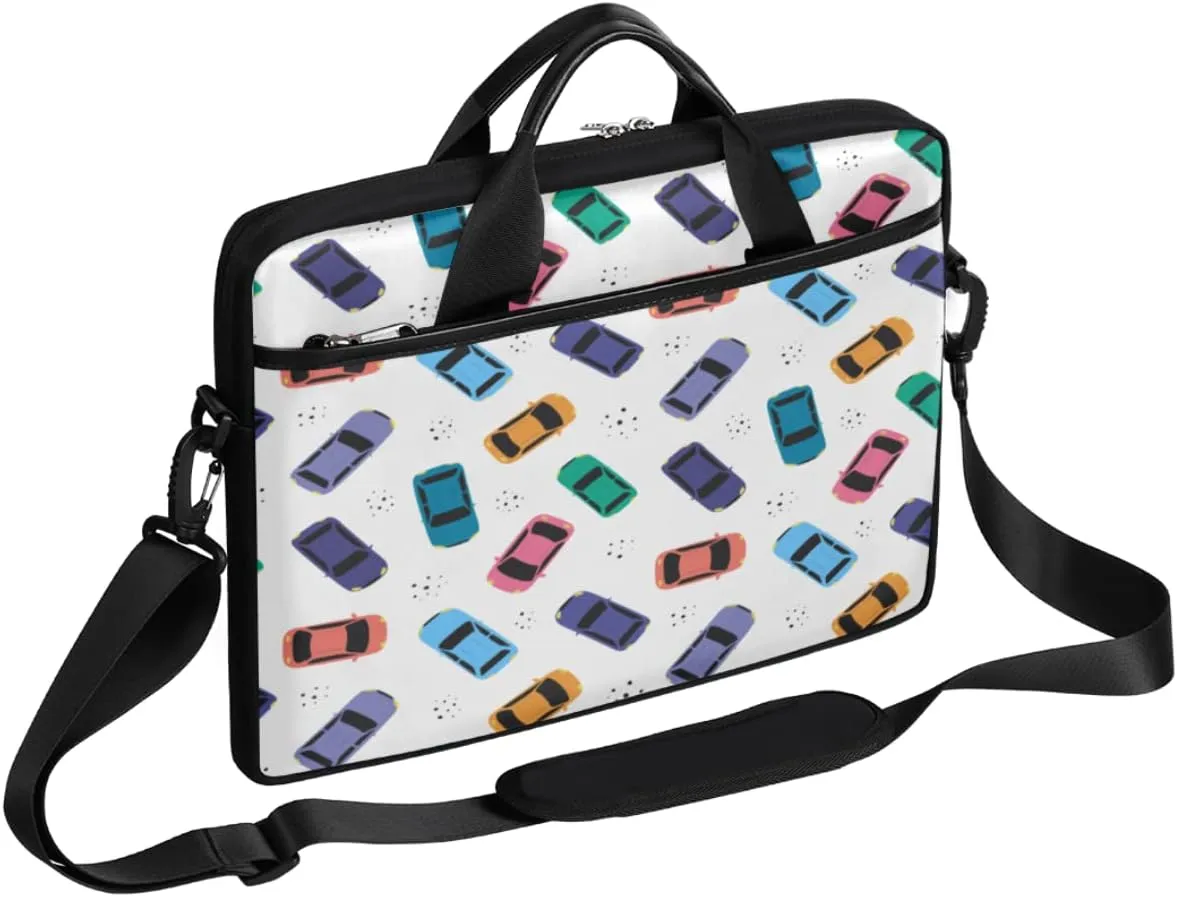 People Shapes Laptop Shoulder Messenger Bag Waterproof Laptop Briefcase Handle Padded Strap