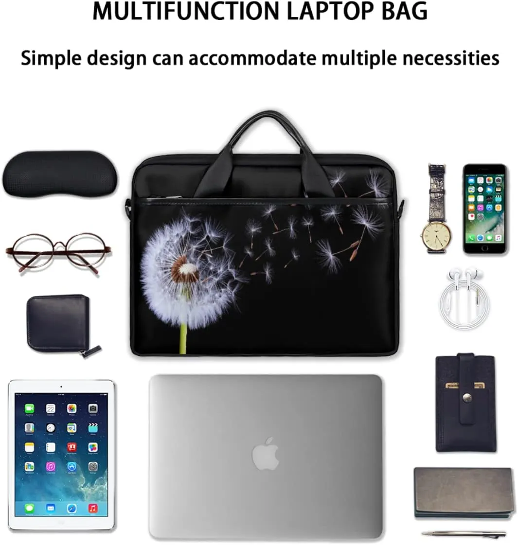 People Shapes Laptop Shoulder Messenger Bag Waterproof Laptop Briefcase Handle Padded Strap