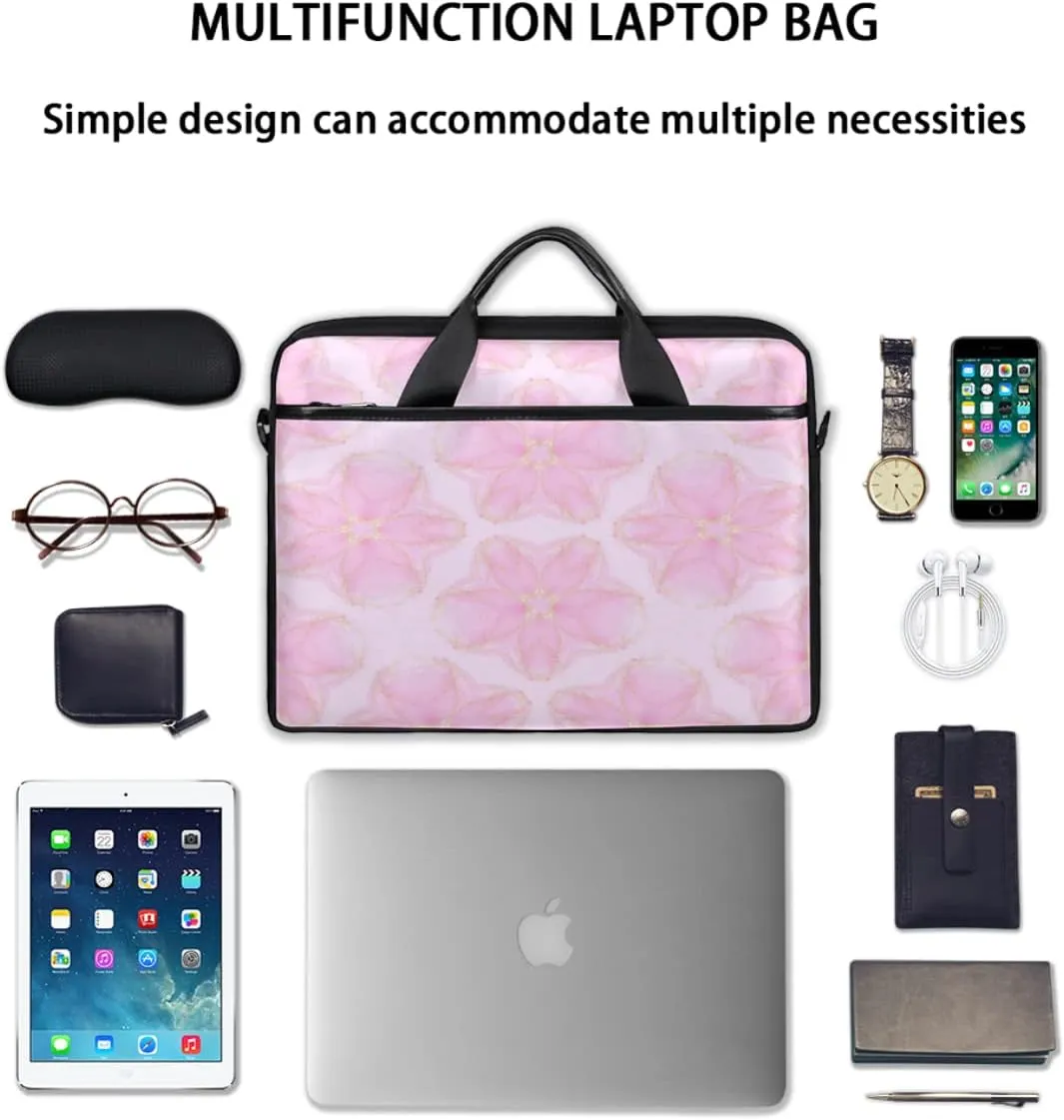 People Shapes Laptop Shoulder Messenger Bag Waterproof Laptop Briefcase Handle Padded Strap