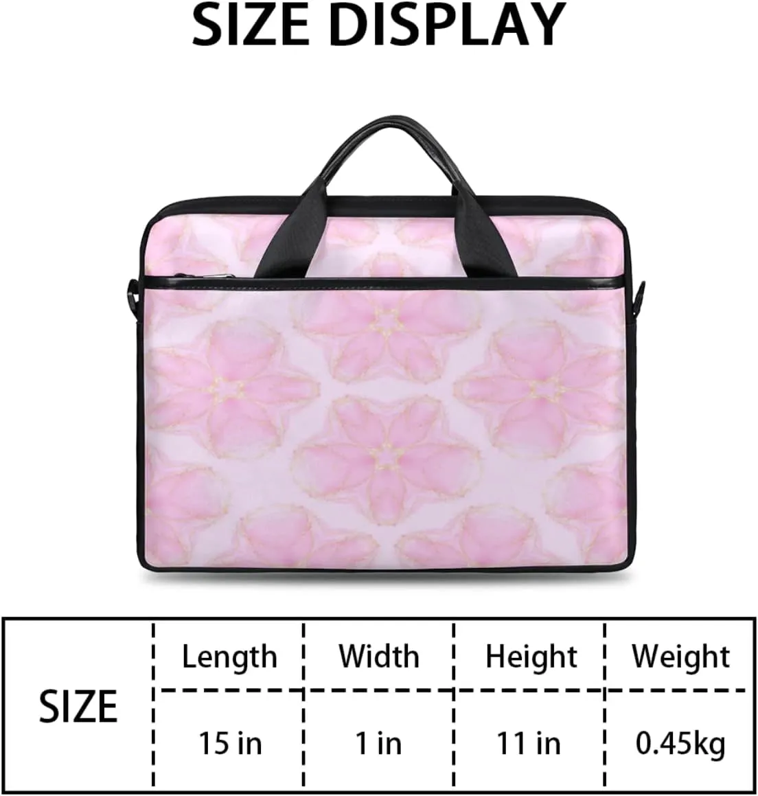 People Shapes Laptop Shoulder Messenger Bag Waterproof Laptop Briefcase Handle Padded Strap