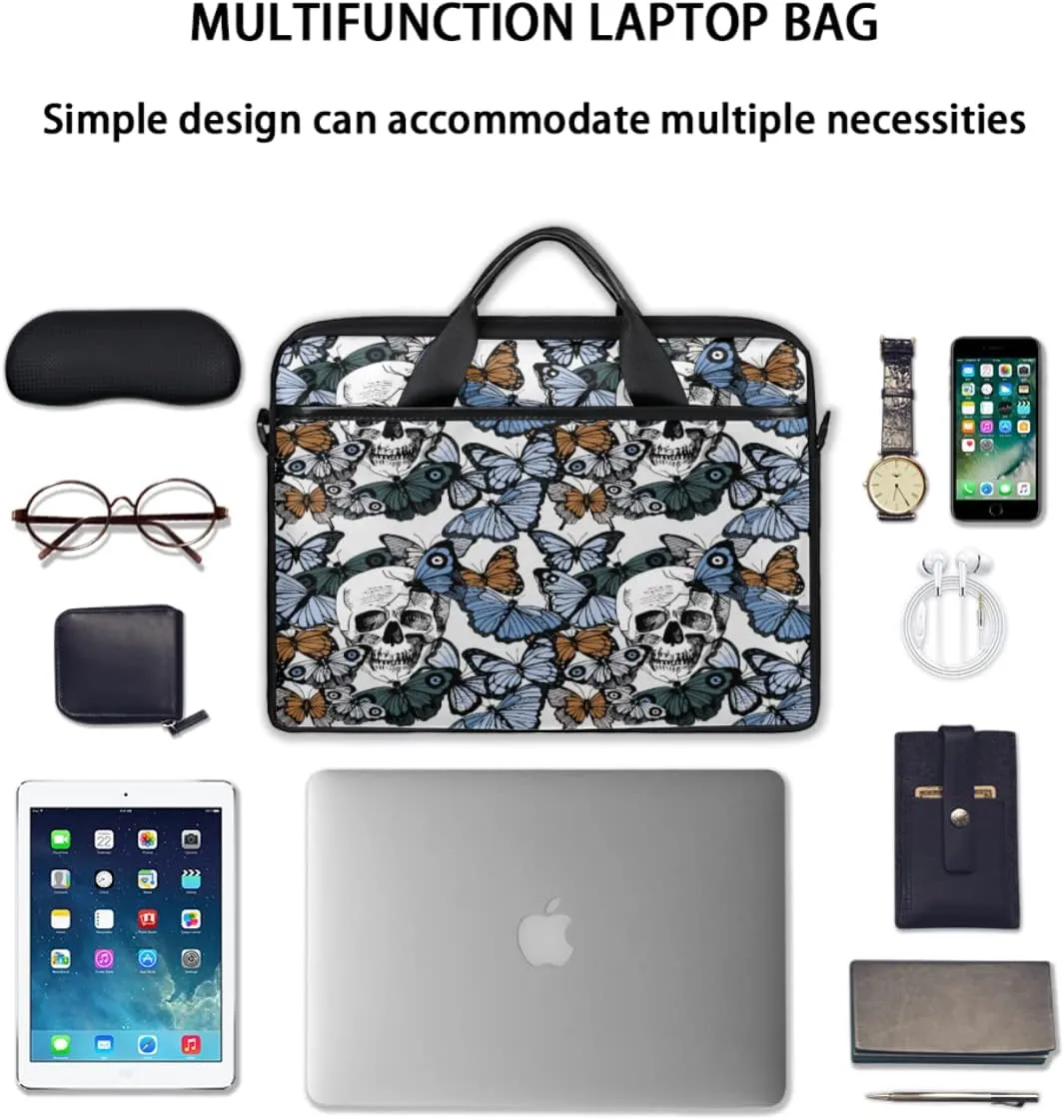 People Shapes Laptop Shoulder Messenger Bag Waterproof Laptop Briefcase Handle Padded Strap