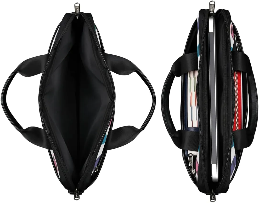 People Shapes Laptop Shoulder Messenger Bag Waterproof Laptop Briefcase Handle Padded Strap